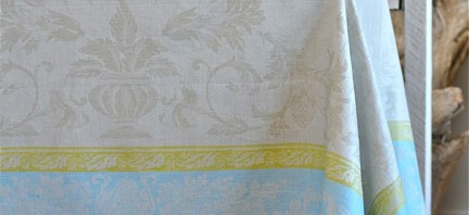 Classic and Colorful Linen Damask Tablecloths from Linen Way