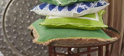 Just In: Lime and Navy Pillows